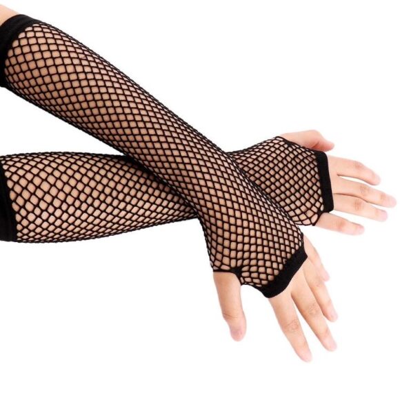 GUANTES NEGROS DE MALLA