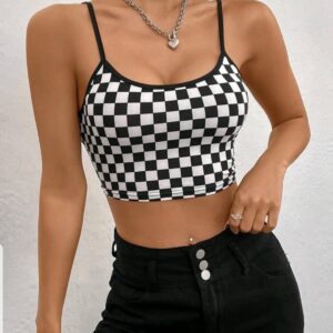 VN116 CROP TOP CUADROS