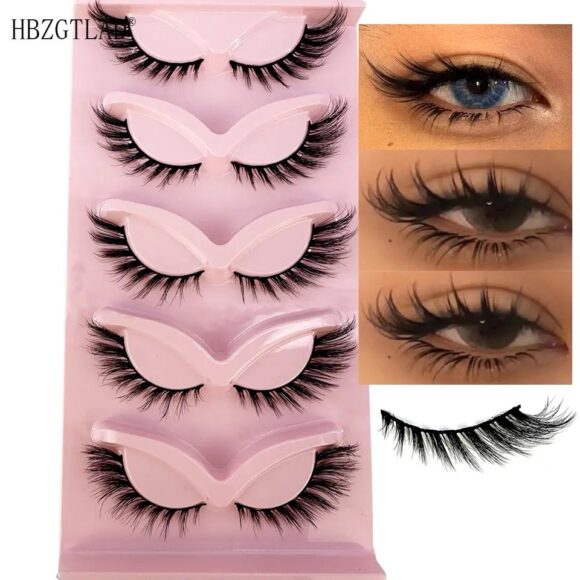 VN201 Pestañas postizas 3D en banda realistas paqx5 pares