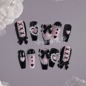 Uñas postizas ballet gothic