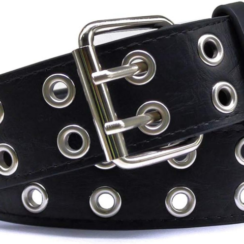 VN311 Cinturón doble hojal negro