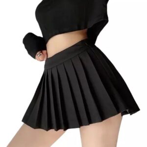 Falda entabletada blanco o negro