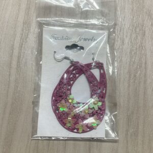 Aretes con forma de gota lila