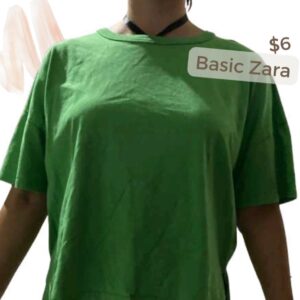 Blusa basic Zara Verde