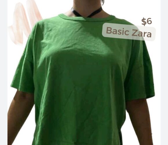 Blusa basic Zara Verde