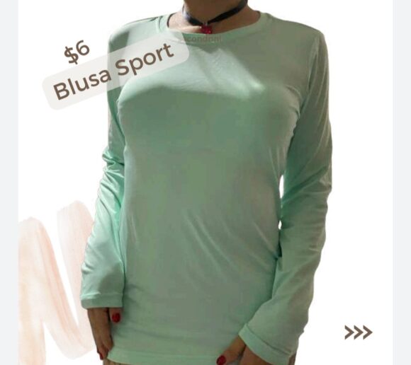 Blusa Sport turquesa