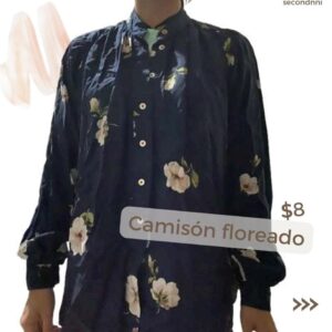Camisón floreado azul