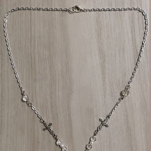 Collar con perlas de cristal de corazón - GP52