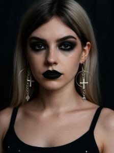 Aretes de aro y cruz