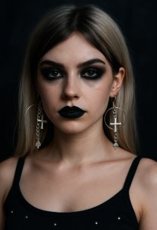 Aretes de aro y cruz