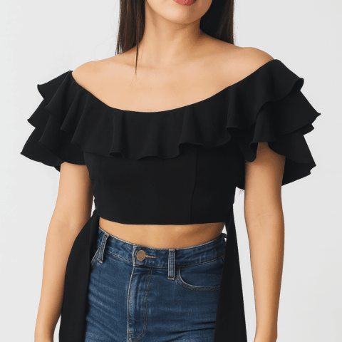Top negro elegante