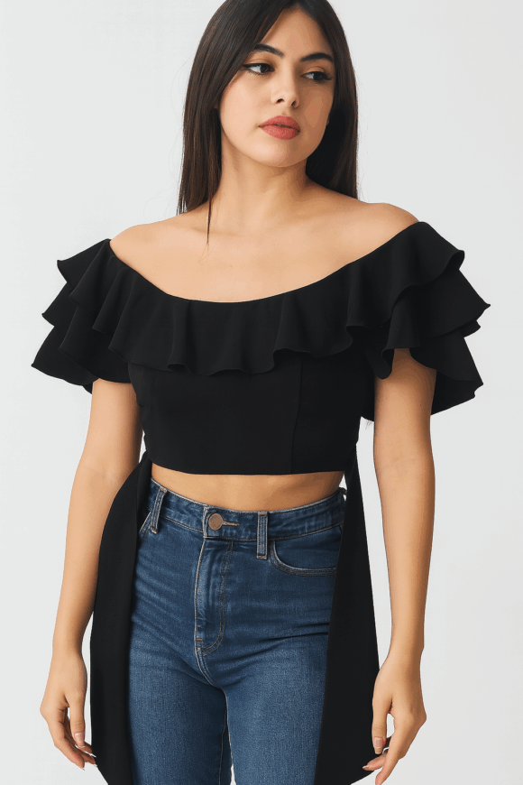 Top negro elegante