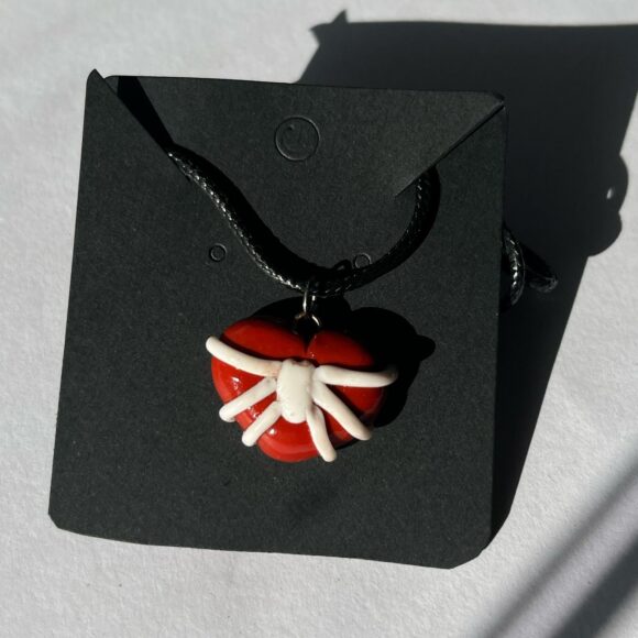 collar corazón huesos porcelana hecho a mano SP53 - Image 2