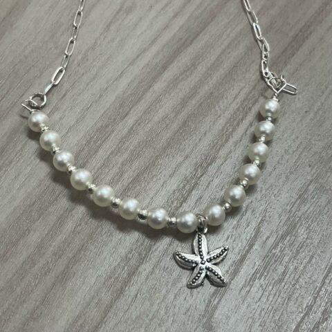 Collar estrella con perlas VN887