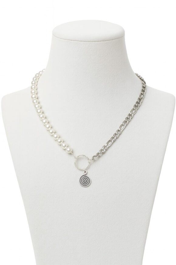 Collar espiral con perlas VN888