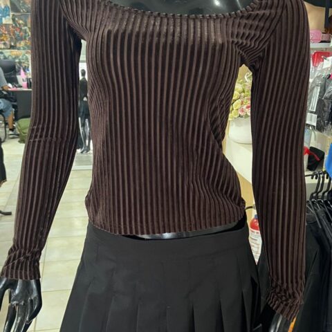 Blusa mangas largas café GP81