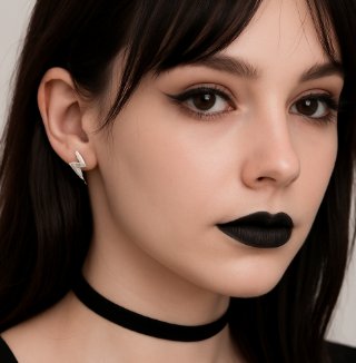 vn1006 Aretes relámpagos plateados