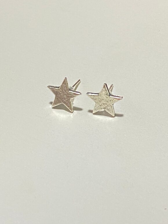 vn1005 Aretes de estrellas plateadas - Image 2