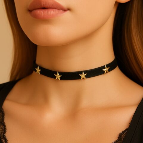 VN978 Choker STAR - choker fino con estrellas