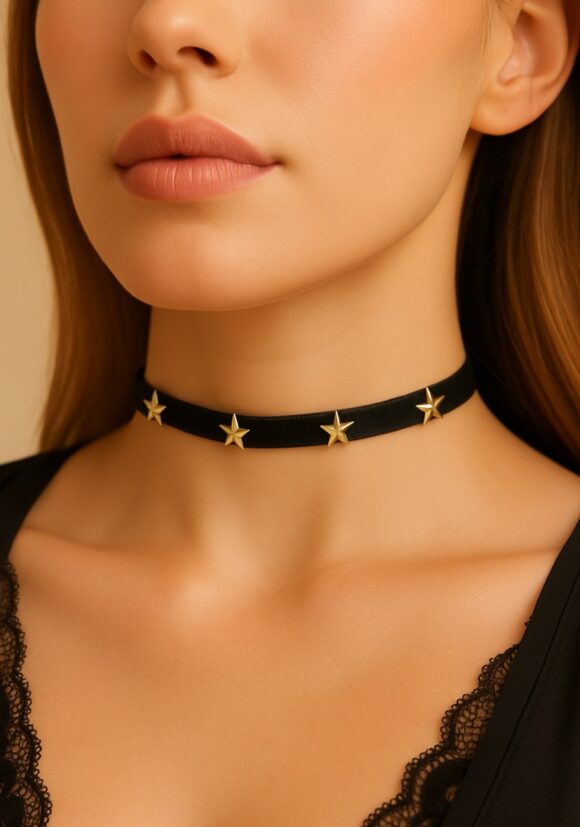 VN978 Choker STAR - choker fino con estrellas