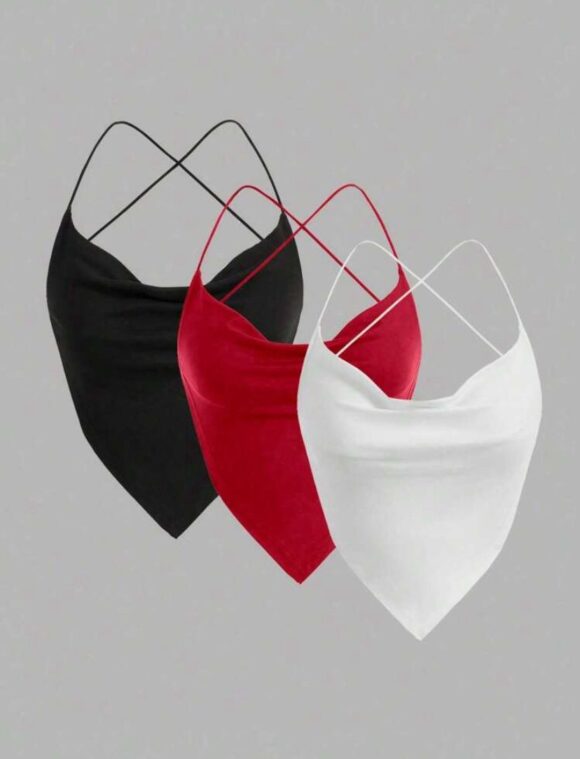 GP100 Tops Triangulares Rojo, Blanco y Negro