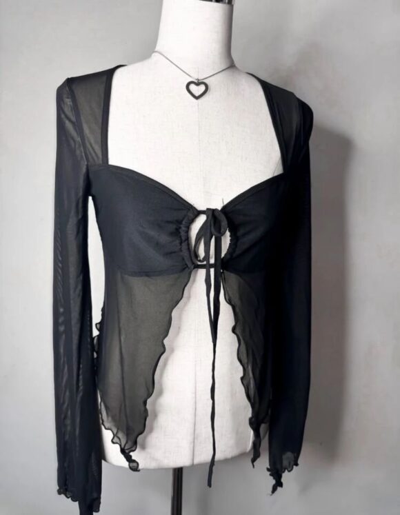 GP94 Blusa Transparente Negra M/L