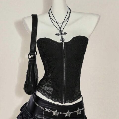 GP92 Top Tipo Corset con Encaje M/L
