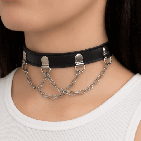 VN1090 Choker con Cadenas