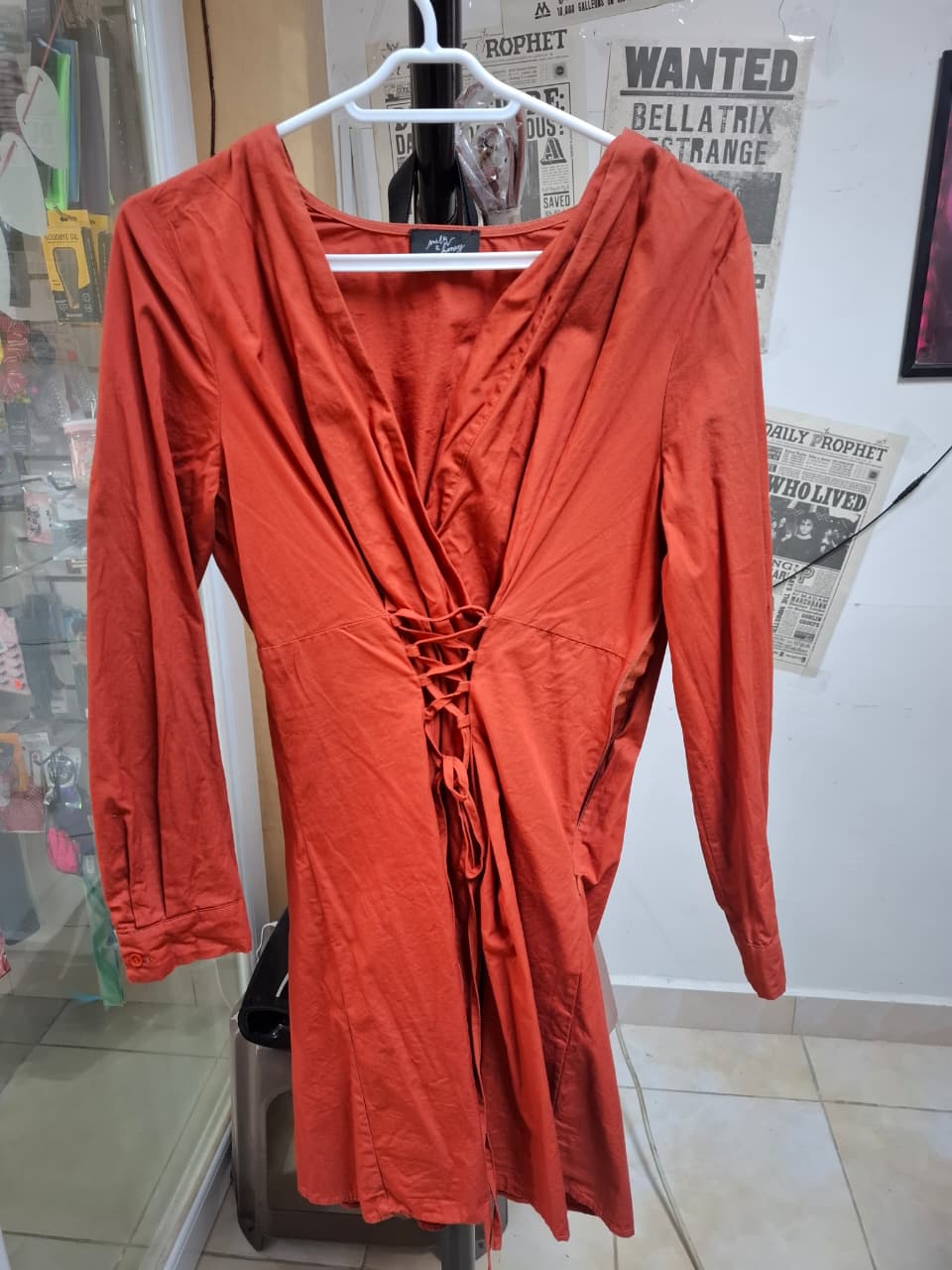 vn1160 Vestido Cóctel Naranja Sunrise T/S - Image 4