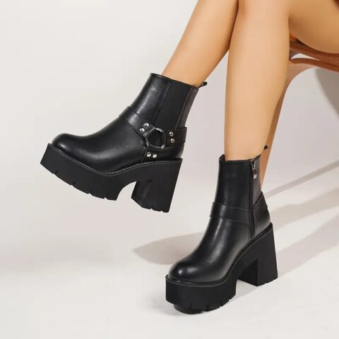vn1168 Botas plataforma y tacon T/36