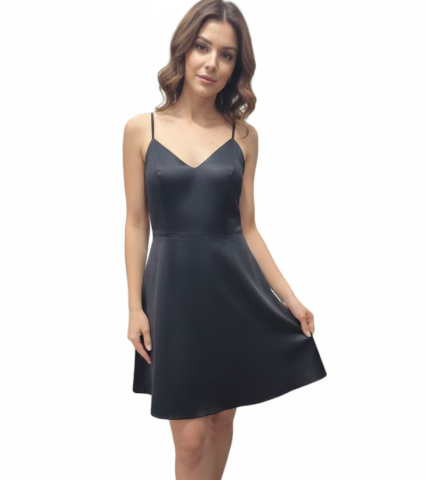 VN1147 Vestido Negro Sin Mangas L
