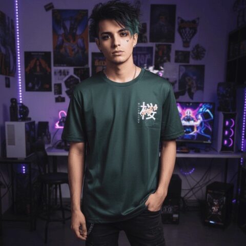 VN1189 Camiseta Verde Tokyo Dragon T/M