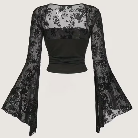 VN1178 Blusa Dark bell Mangas Largas T/M