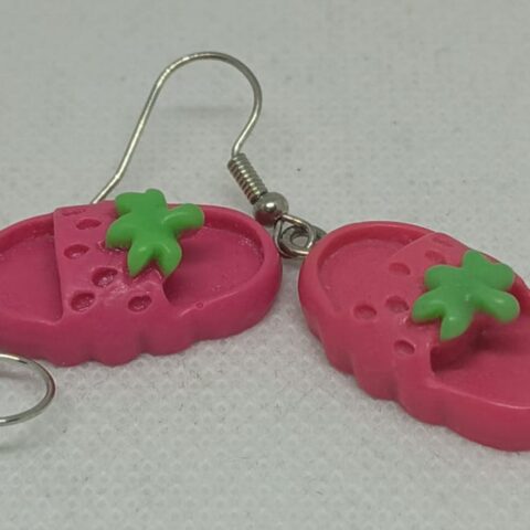 SP114 Aretes Chancla Fresita