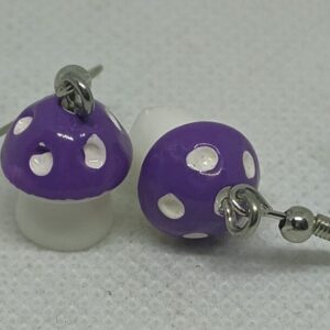 SP126 Aretes Hongos Morados