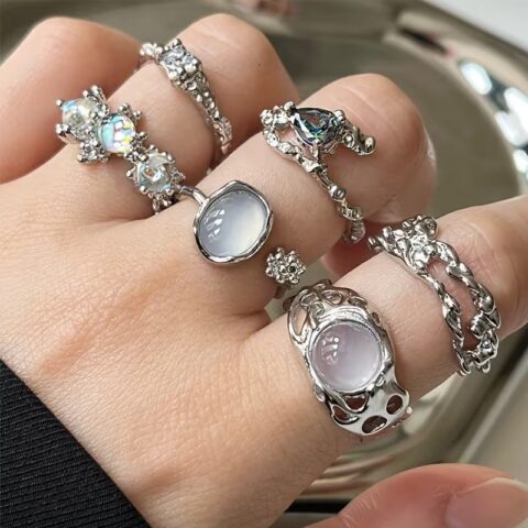 vn1193 Anillos de Gemas Místicas