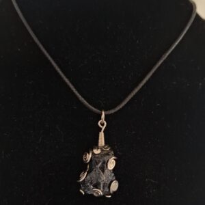 SP134 Collar de Piedra Negra de Cuarzo