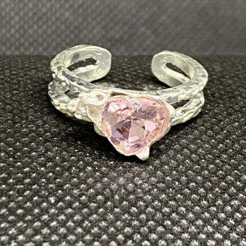 VN1251 Anillo de Corazón Rosado