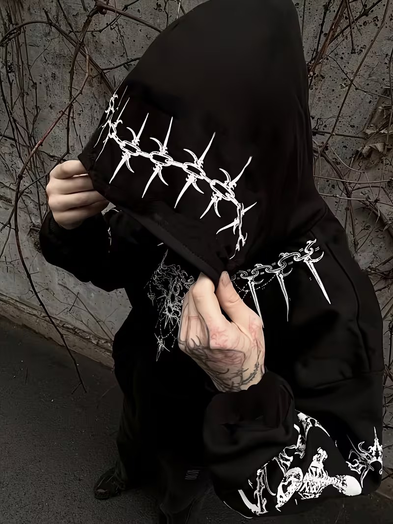 VN1283 Buzo con Capucha Patrones Intrincados T/M - Image 2