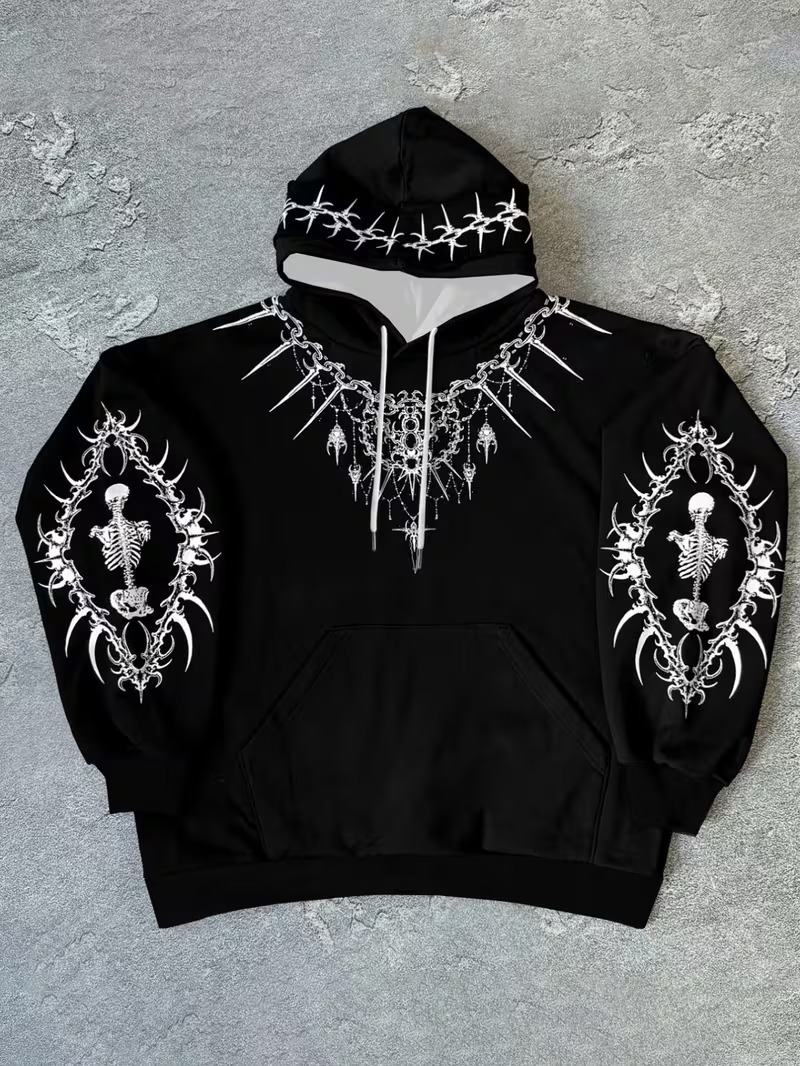 VN1283 Buzo con Capucha Patrones Intrincados T/M - Image 3