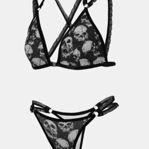 VN1321 Lenceria con Estampado de Calaveras T/S
