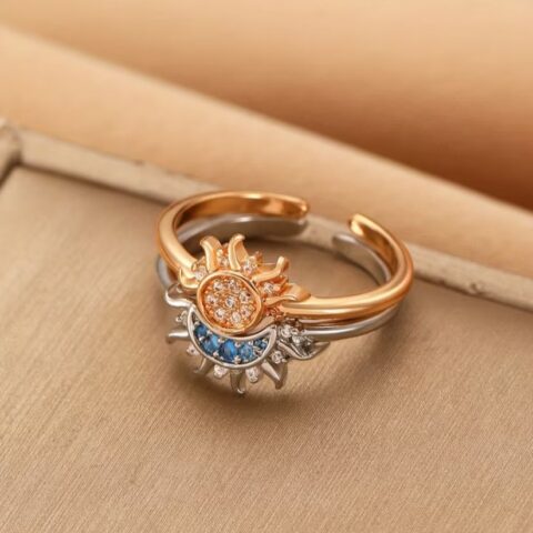 VN1330 Anillos de Pareja Sol y Luna