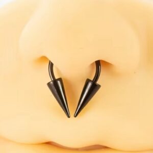 SP145 Piercing spikes largos negro