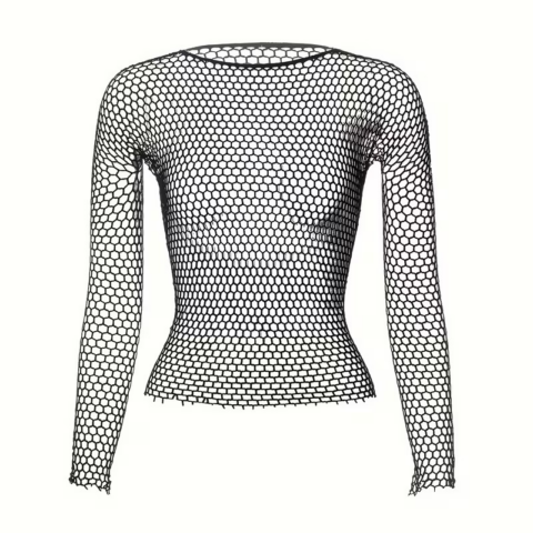 vn1351 camiseta de malla con mangas largas talla unica