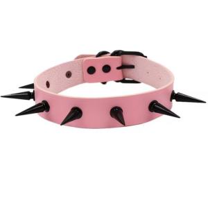 sp152 choker rosado spikes negros