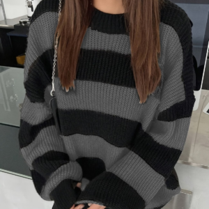 vn1370 Sueter de rayas negras T/M