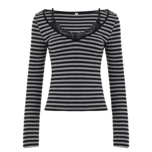 vn1371 Blusa rayas gris y negras T/M