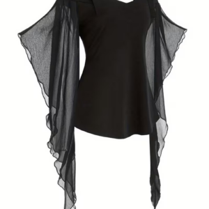 vn1373 Blusa con mangas volantes T/M