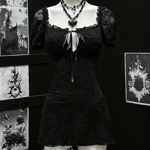 vn1374 Vestido de encaje Adele T/M
