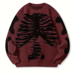 vn1398 Sueter esqueleto rojo T/L